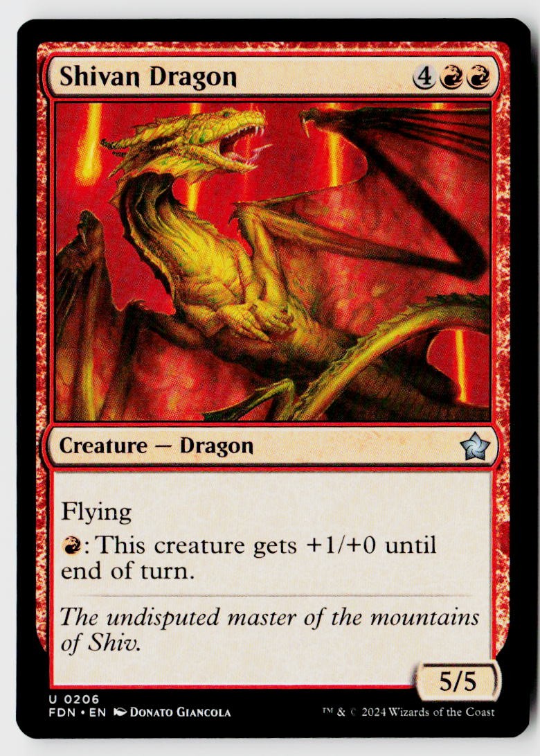 Foundations #206 Shivan Dragon (0206)