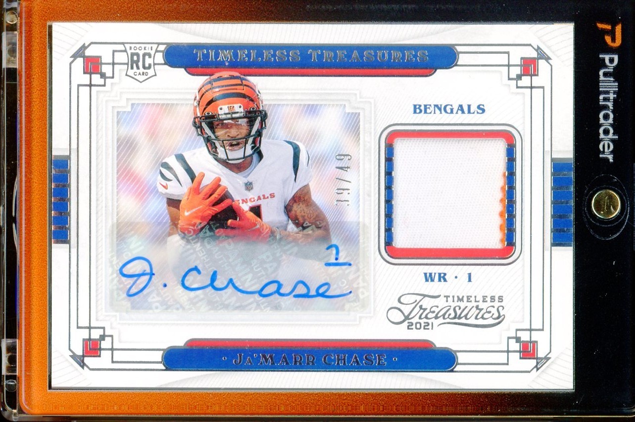 2021 Panini Timeless Treasures TT-JCH JaMarr Chase /49 RPA Rookie Patch Auto