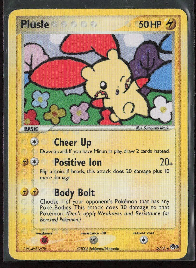 Plusle 5/17 POP Series 3 Holo Pokemon Card