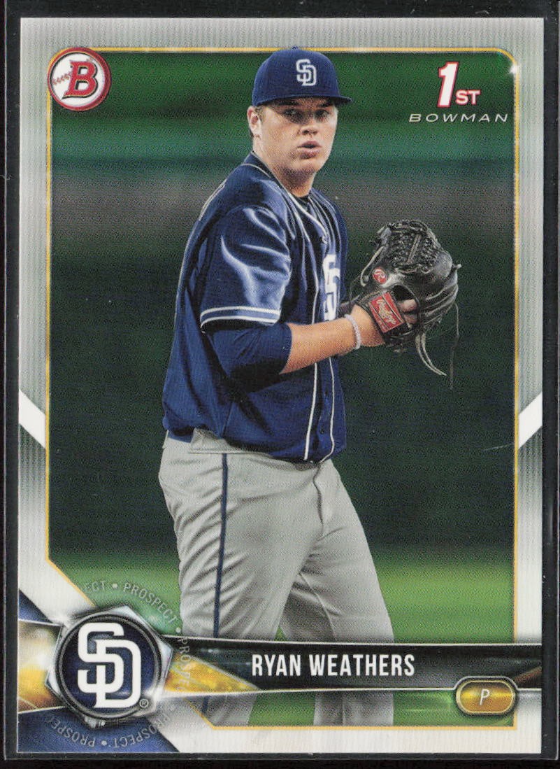 2018 Bowman Draft #BD-182 Ryan Weathers