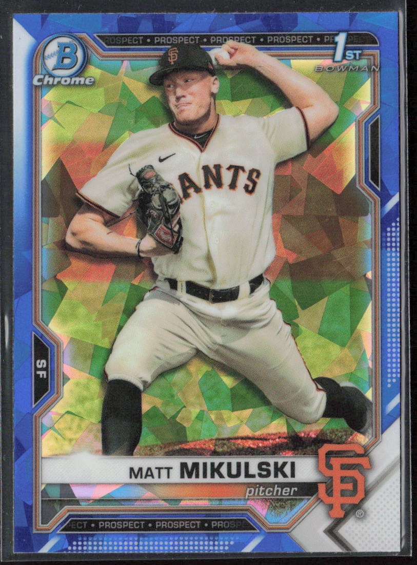2021 Bowman Chrome Sapphire #BDC-179 Matt Mikulski