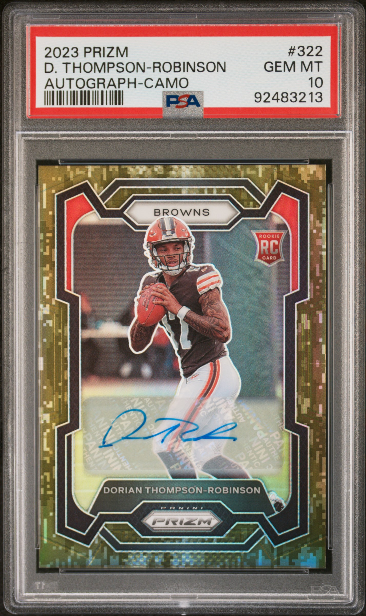 2023 Prizm Dorian Thompson-Robinson Auto Camo Prizm 10/25 PSA 10