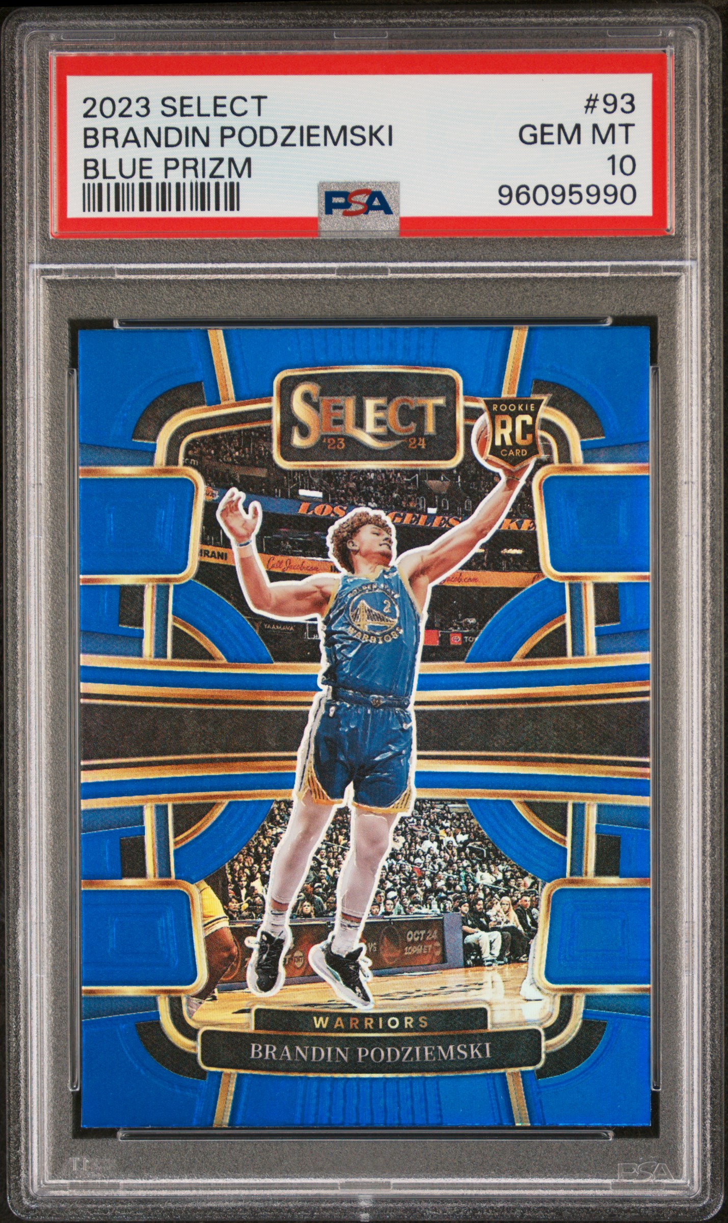 2023 Panini Select #93 Brandin Podziemski Blue Prizm RC PSA 10