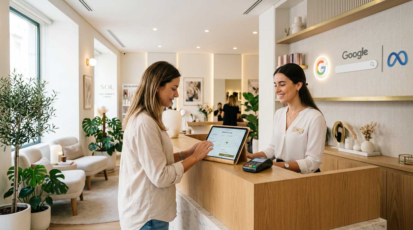 Como Atrair Marcações com Anúncios Locais no Google e no Meta para o Seu Negócio em Portugal