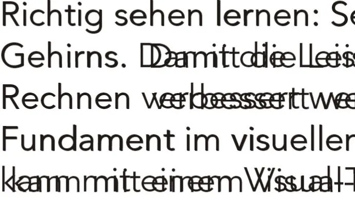 Text, gewisse Wörter sind übereinander geschrieben