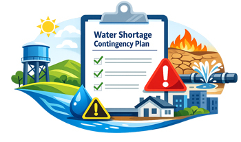 Illustration demonstrating the water shortage contingency plan for PHWD.