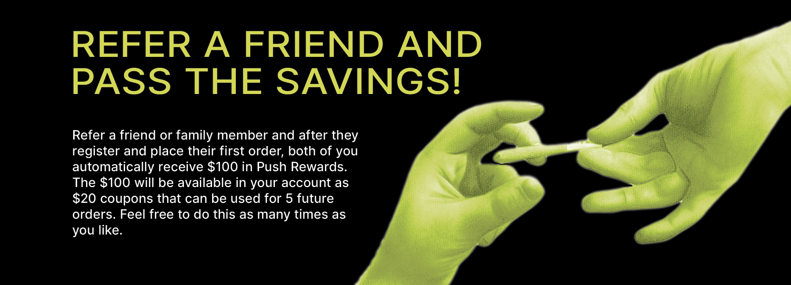 refer a friend and pass the savings