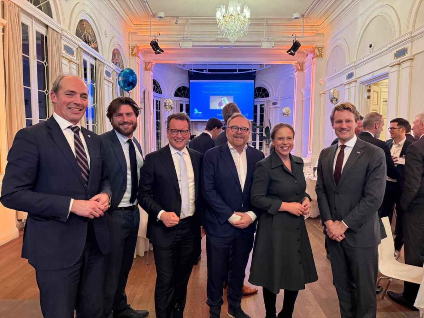 Yesterday Stefan, Frits and Sijmen were present at the dinner of the American Chamber of Commerce in the Netherlands (AmCham).