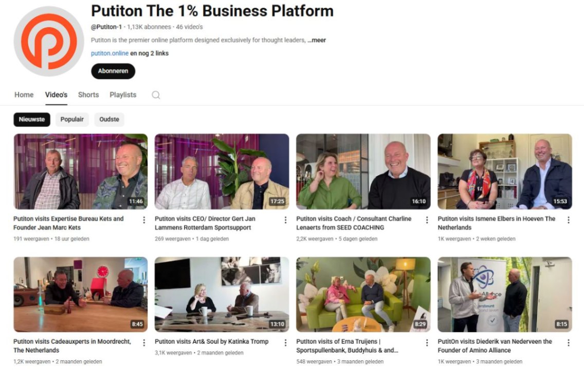 Putiton Interviews met : Jean Marc Kets , Gert Jan Lammens , Charline Lenaerts en Ismene Elbers