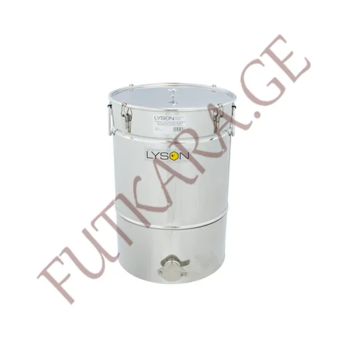 The 50-liter honey storage tank is made entirely of stainless steel and is safe