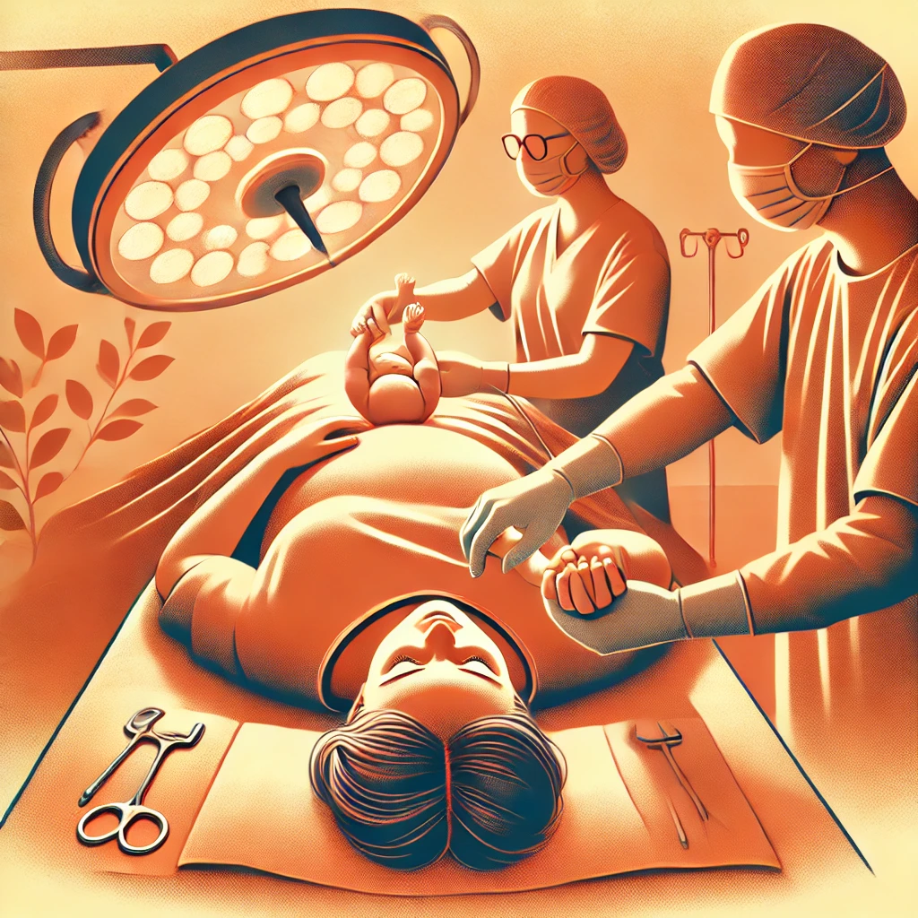 Moeder geassisteerde keizersnede