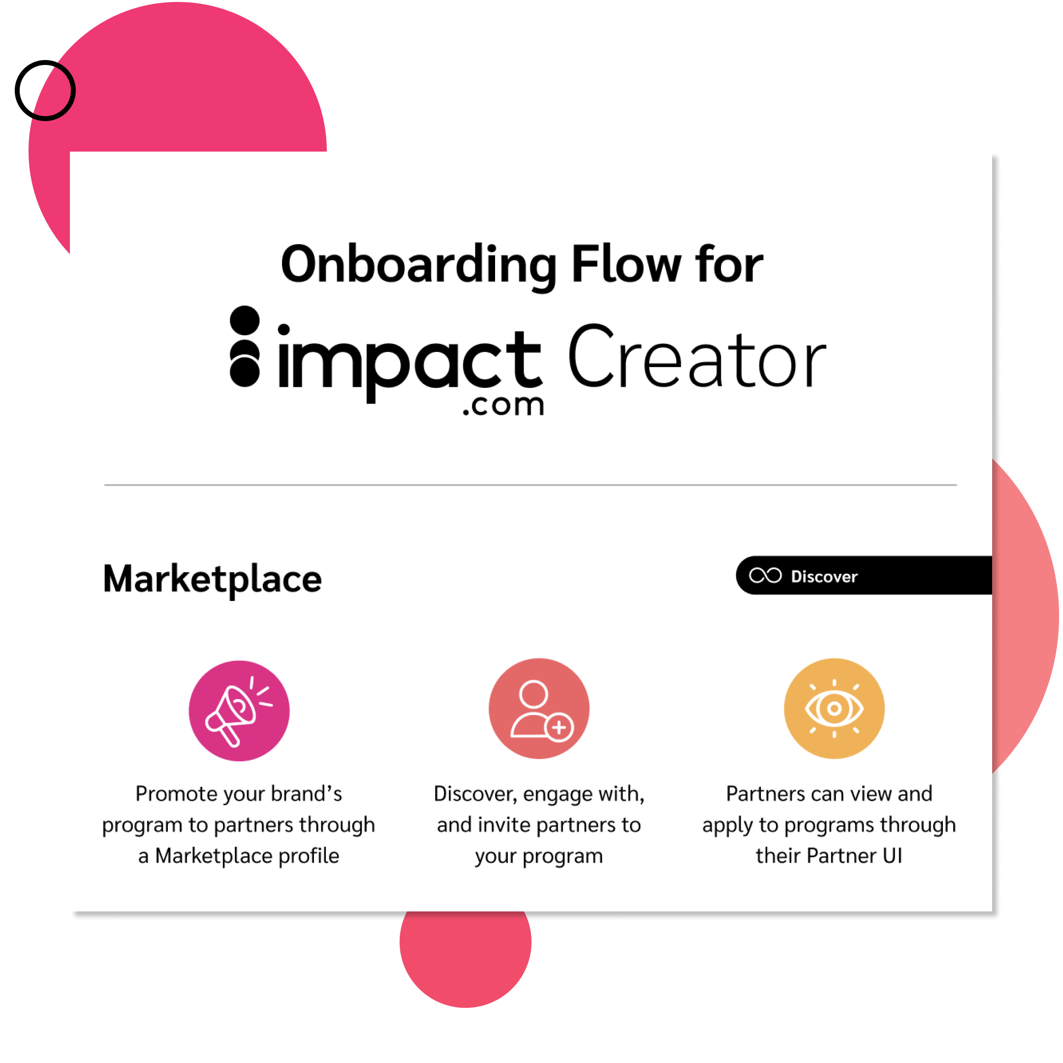 Preview of PXA’s Onboarding Flow for impact.com Creator course summary infographic, free to download in PDF format below