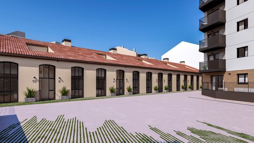 Fachada Adosados Sala Badrinas