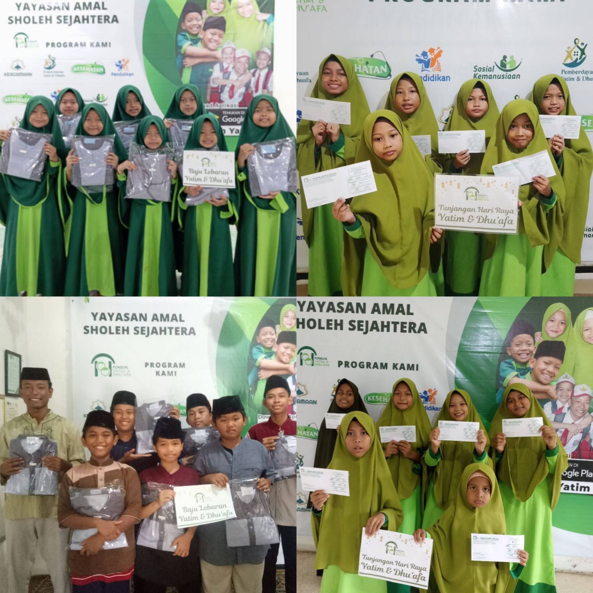 Pembagian THR, Parcel, Dan Baju Lebaran Untuk Anak Asuh Pondok Yatim & Dhu'afa, Membawa Senyum Di Hari Raya