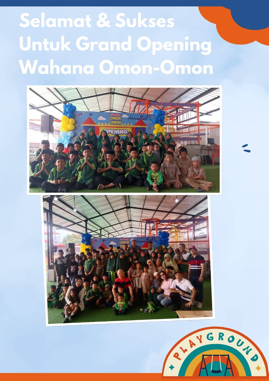 Grand Opening Wahana Omon Omon Playground Joglo Bersama Anak Asuh Pondok Yatim Dhuafa