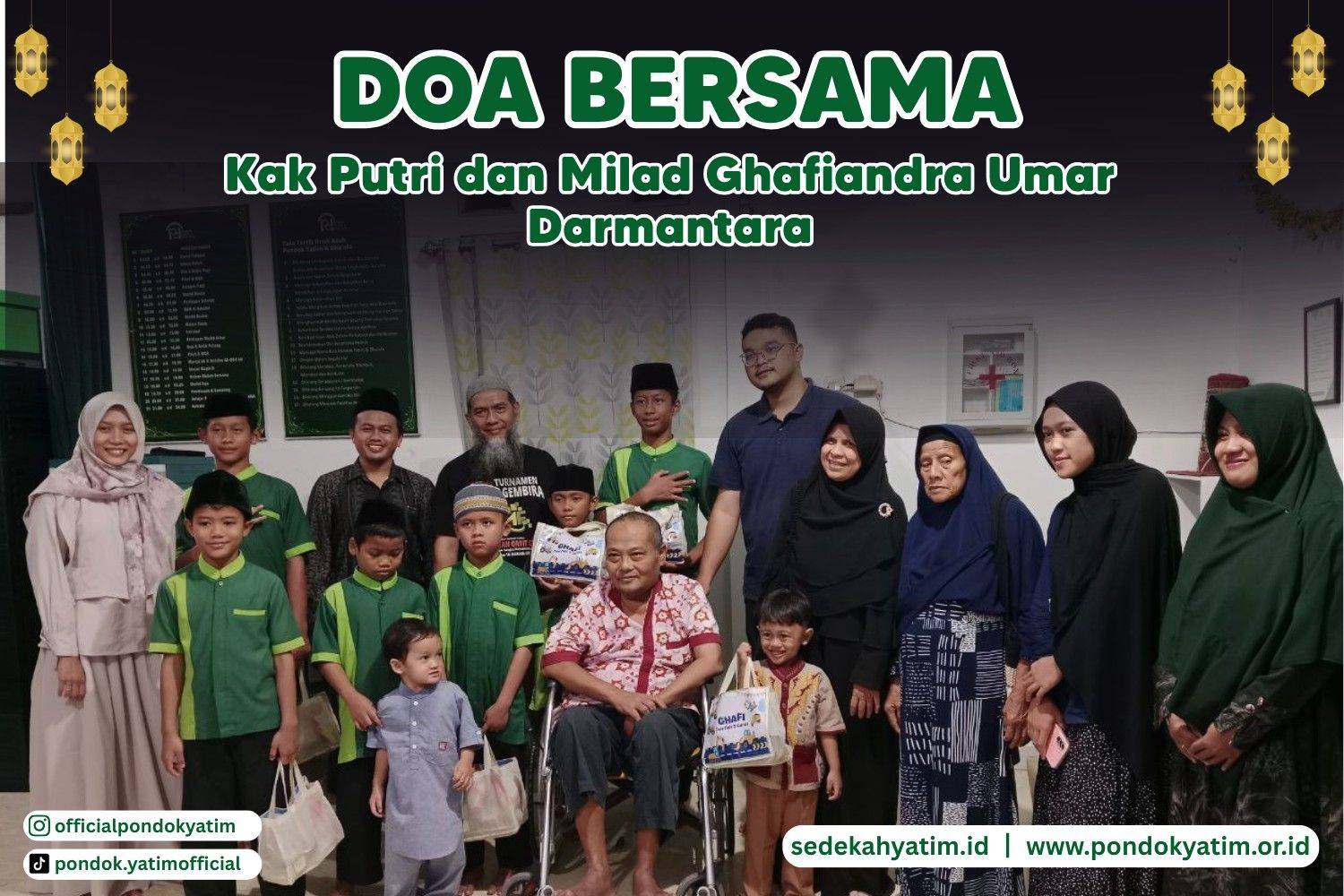 Doa Bersama di Pondok Yatim Dhuafa Asrama Tanjung Barat Bersama Kak Putri