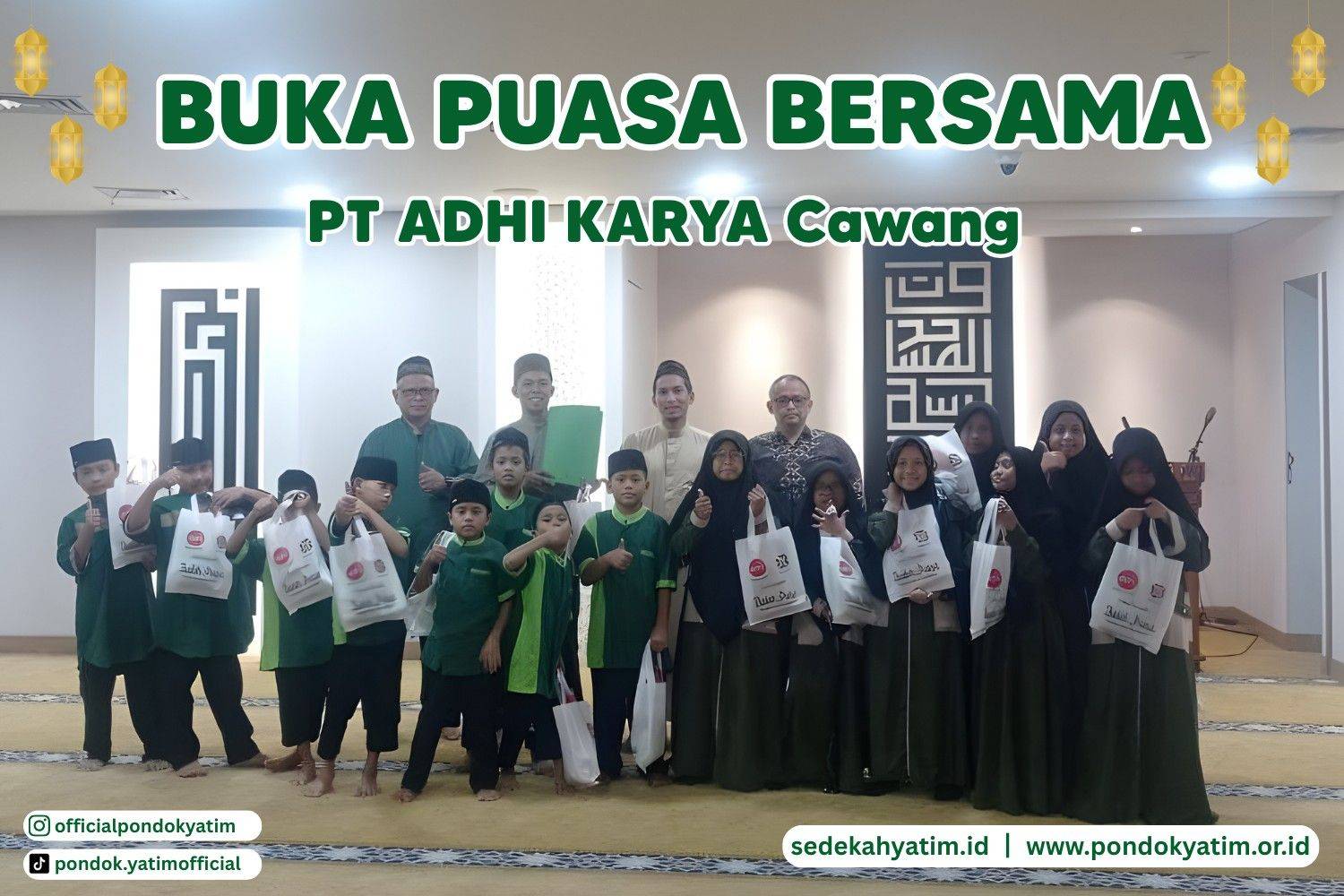 Buka Bersama dan Tadarus Bersama PT ADHI KARYA Cawang Bersama Anak Asuh Pondok Yatim & Dhuafa