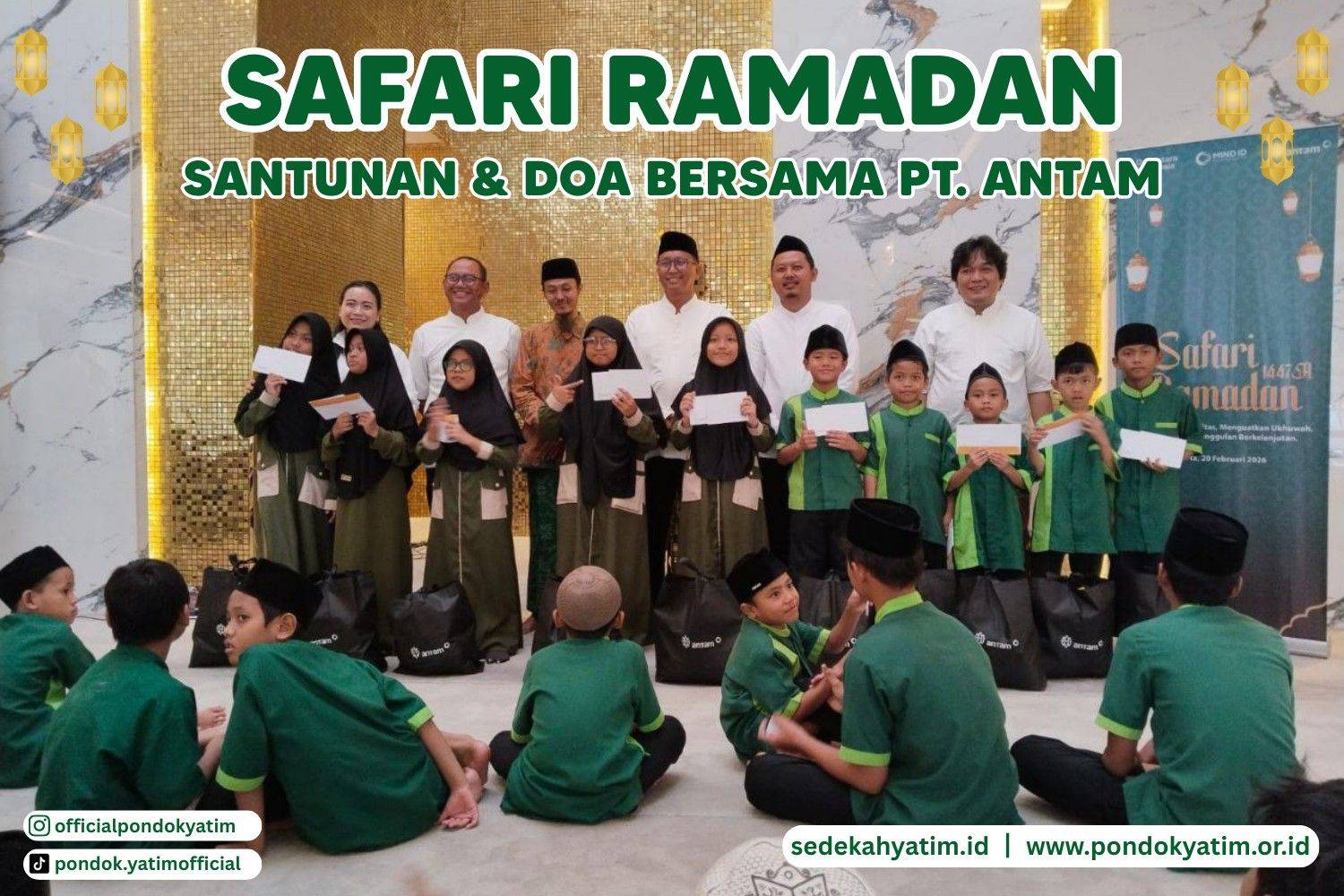 22 Anak Asuh Pondok Yatim Dhuafa Hadiri Safari Ramadan PT ANTAM 2026
