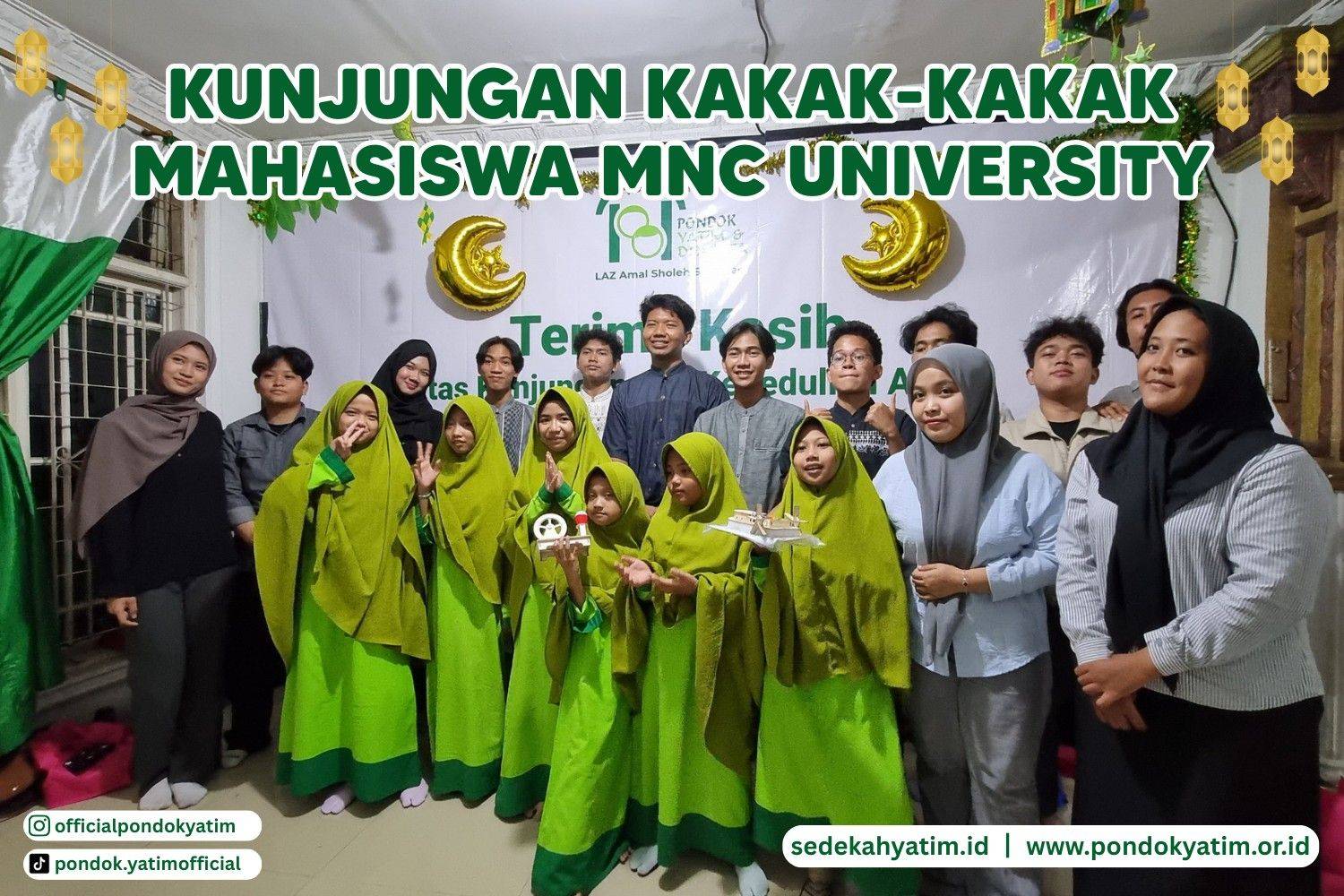 Kegiatan Sosial dan Buka Bersama Mahasiswa MNC University di Pondok Yatim Dhuafa Asrama Meruya Selatan