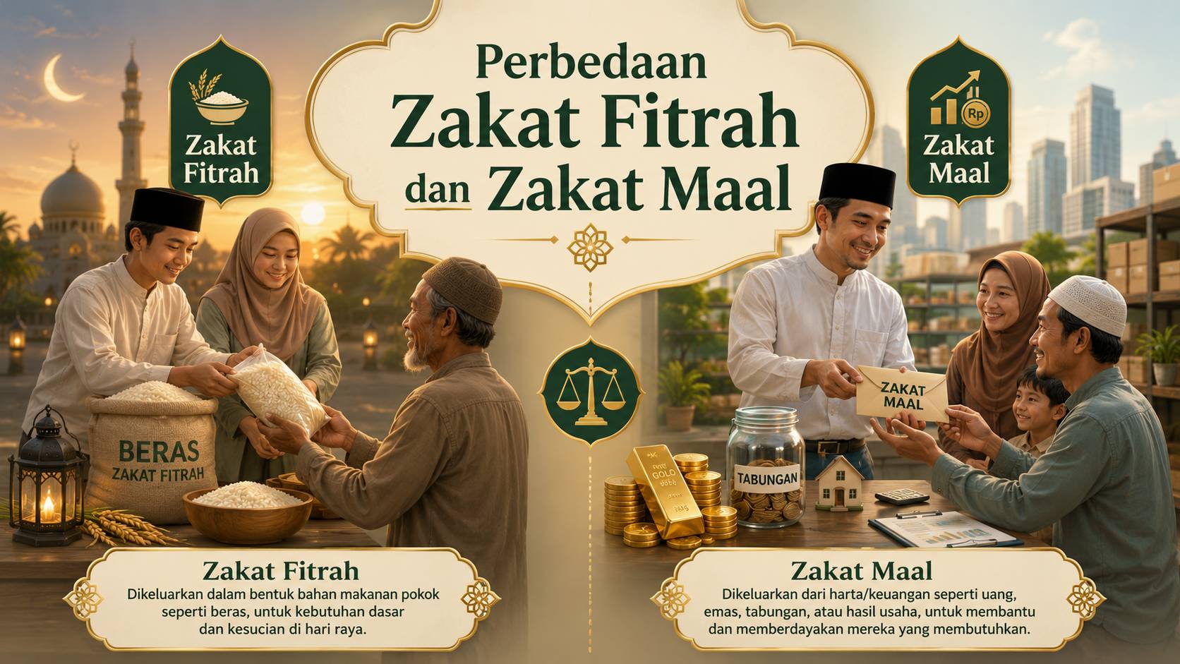 Perbedaan Zakat Fitrah dan Zakat Maal