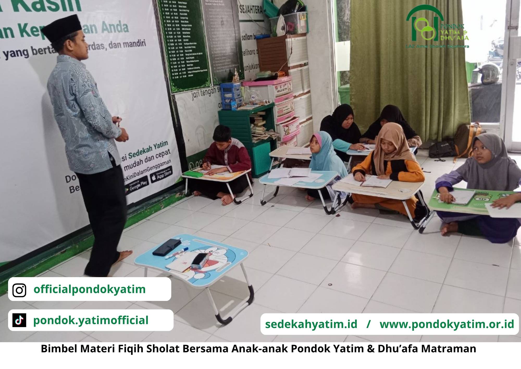 Pondok Yatim & Dhu’afa Matraman Gelar Bimbel Fiqih Sholat untuk Anak-anak Asuh