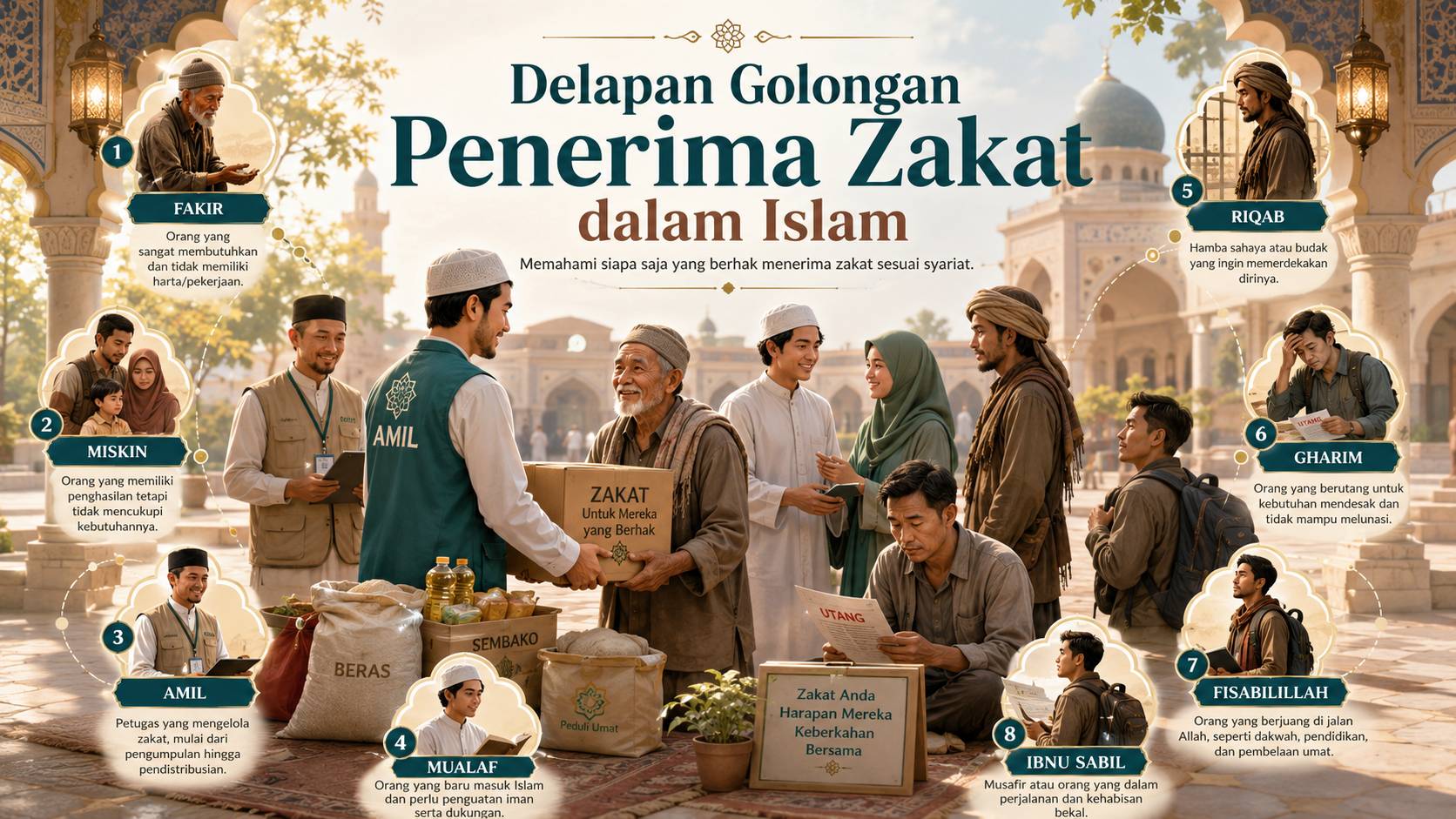 Delapan Golongan Penerima Zakat dalam Islam
