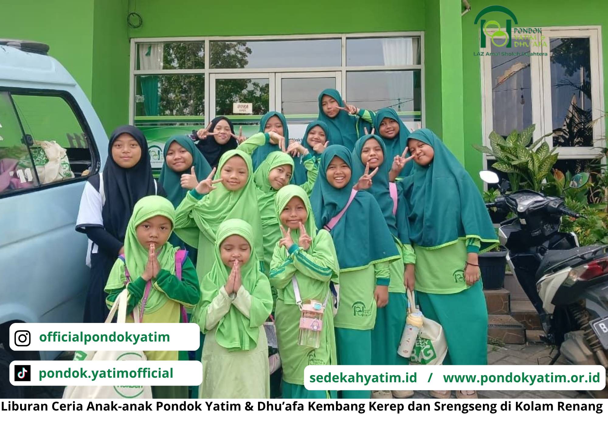 Mengisi Libur Sekolah, Anak-anak Panti Kembang Kerep dan Srengseng Jalan-jalan Berenang