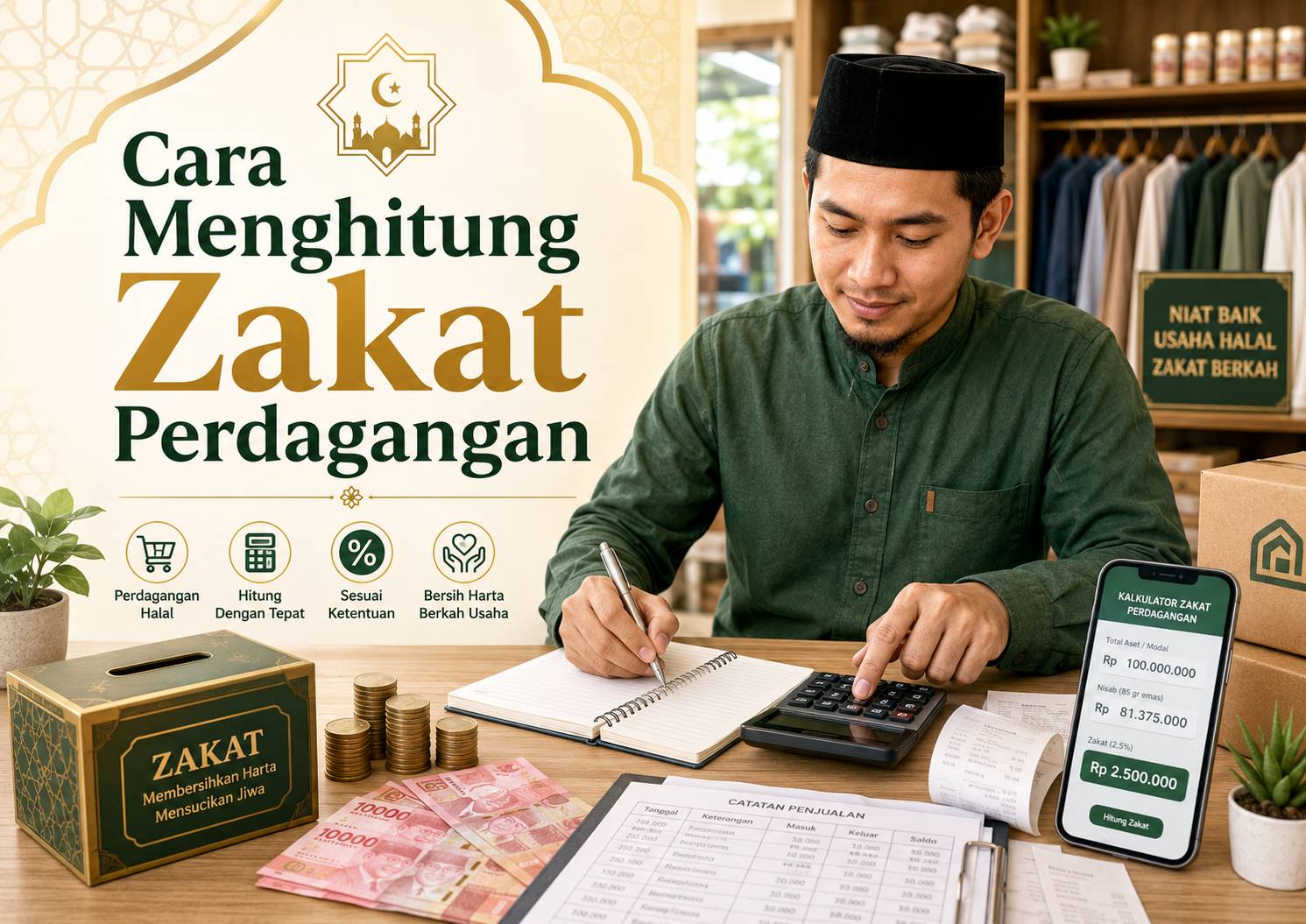 Cara Mudah Menghitung Zakat Perdagangan Sesuai Ketentuan Islam
