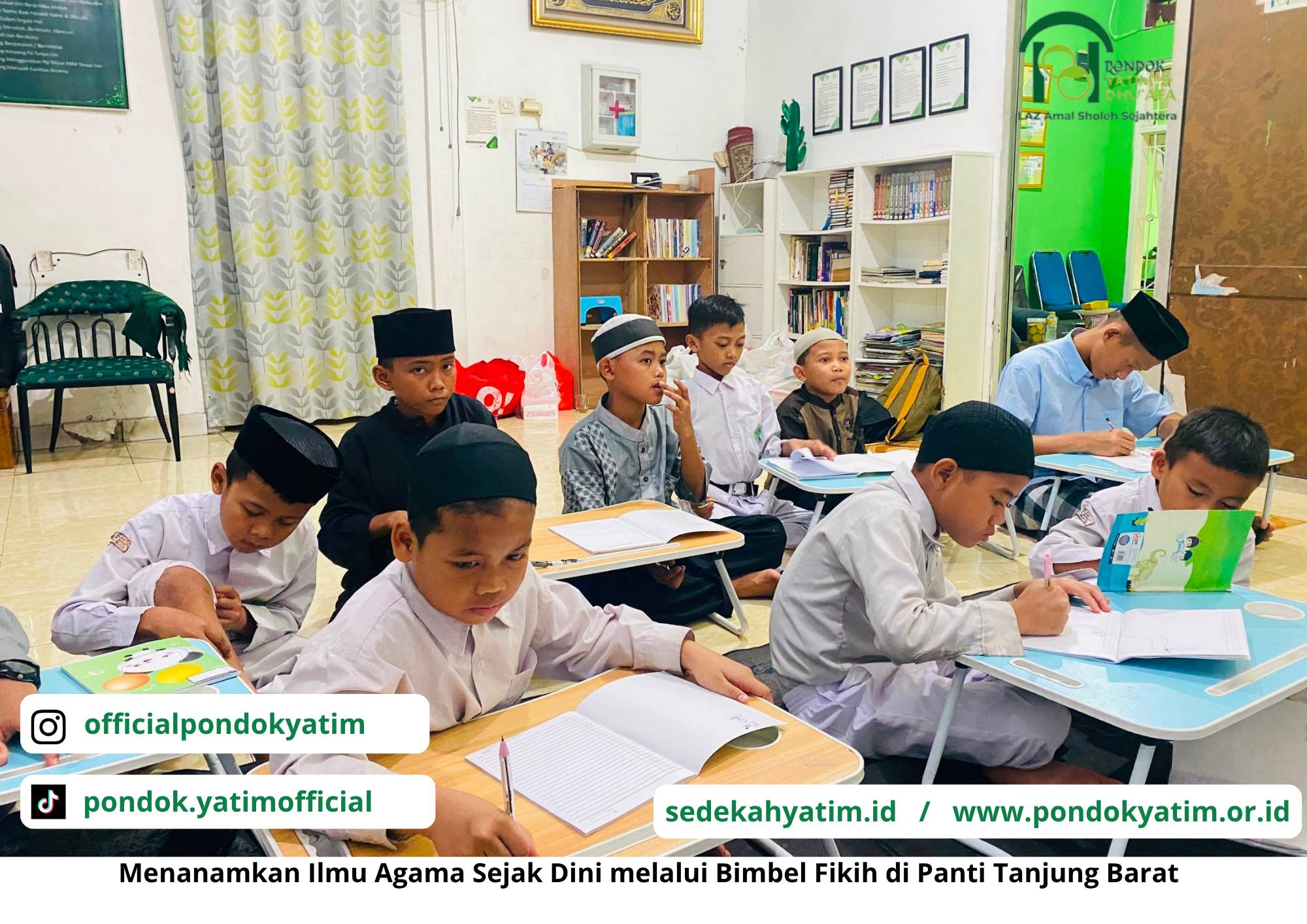 Belajar Fikih dengan Ceria, Anak-Anak Panti Asuhan Tanjung Barat Ikuti Kegiatan Bimbel