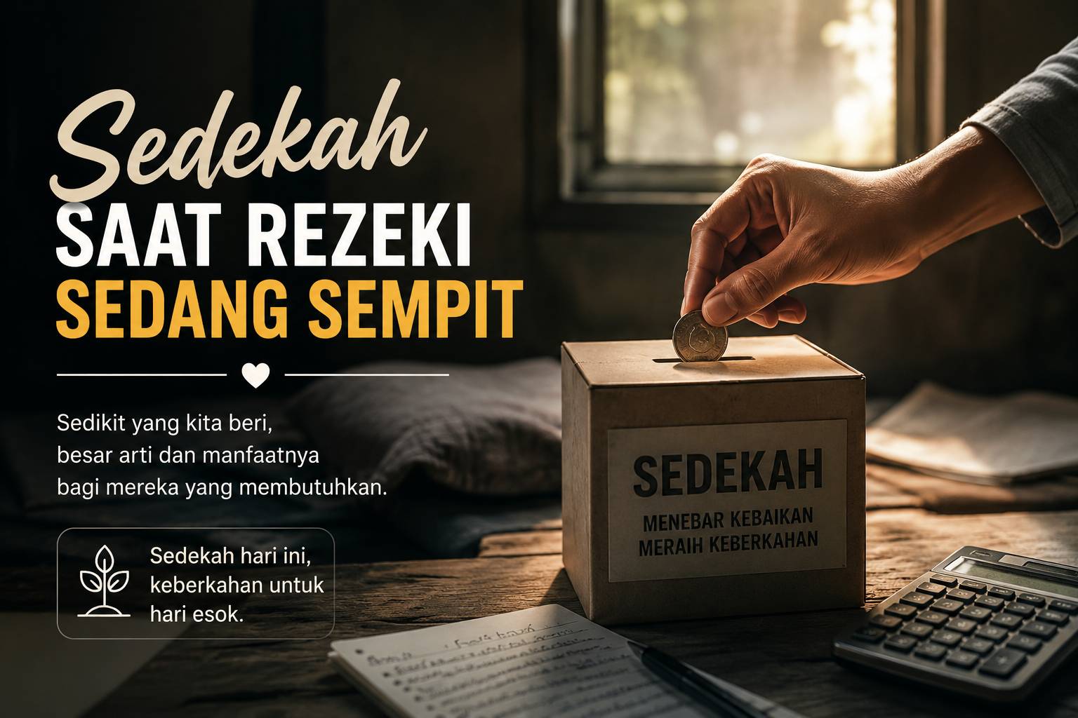 Sedekah di Tengah Rezeki yang Sempit, Bukti Keikhlasan dan Jalan Datangnya Keberkahan