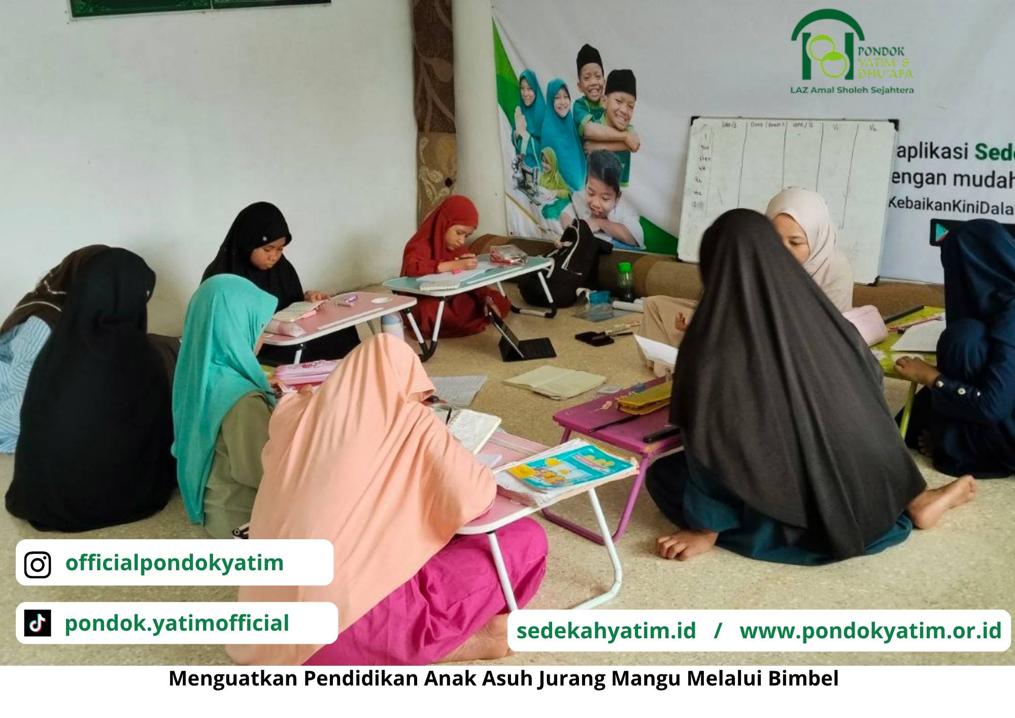 Semangat Belajar Anak Asuh Jurang Mangu Tumbuh Lewat Kegiatan Bimbel