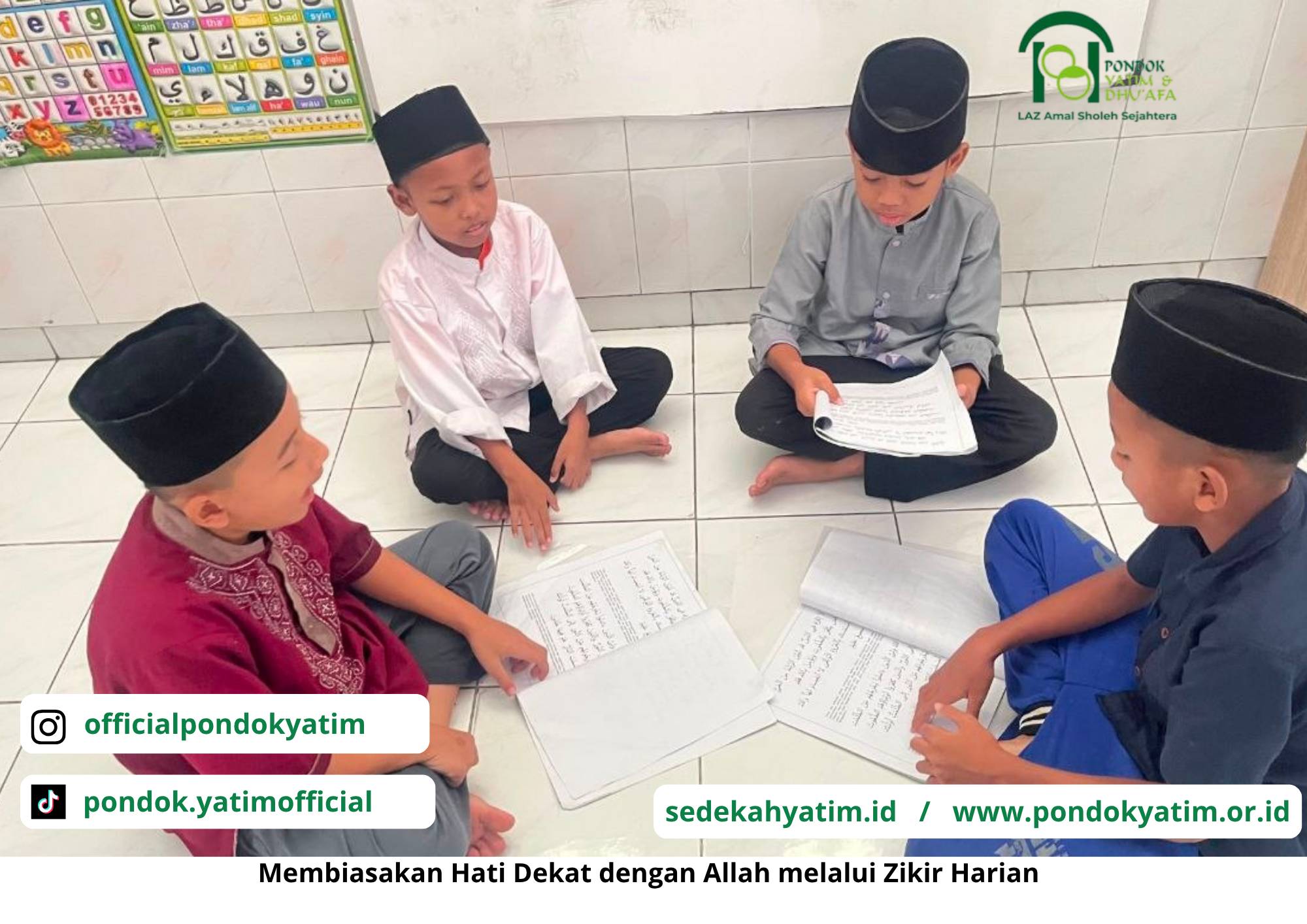 Anak-Anak Asuh Sumur Bor Tumbuhkan Kebiasaan Baik melalui Zikir Al-Matsurat