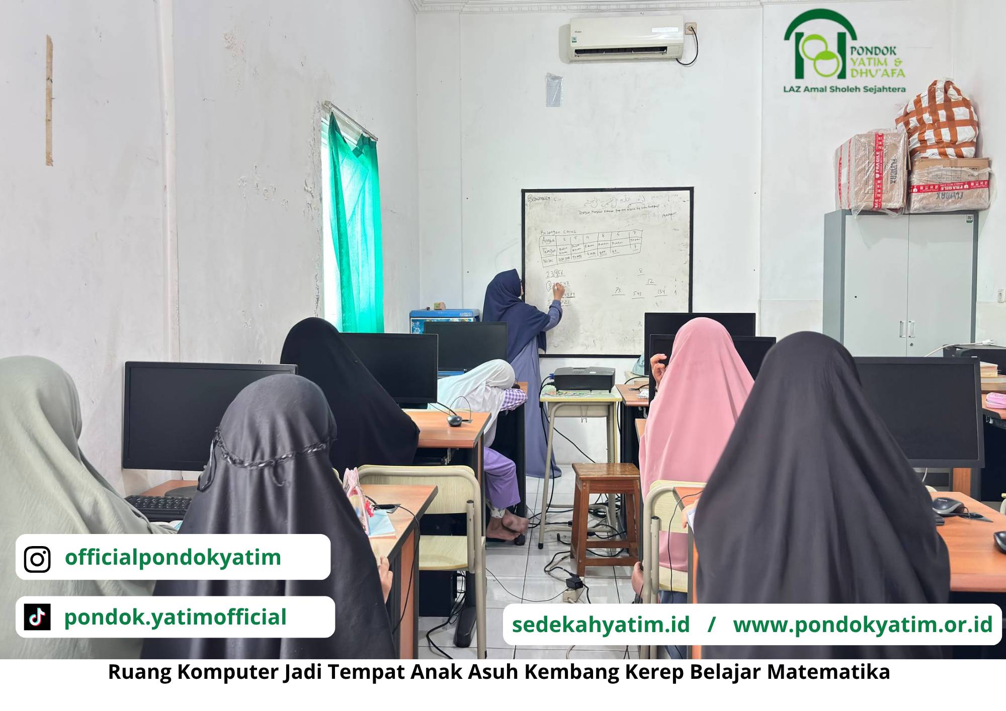 Belajar Matematika di Ruang Komputer, Anak Asuh Kembang Kerep Asah Kemampuan Berhitung