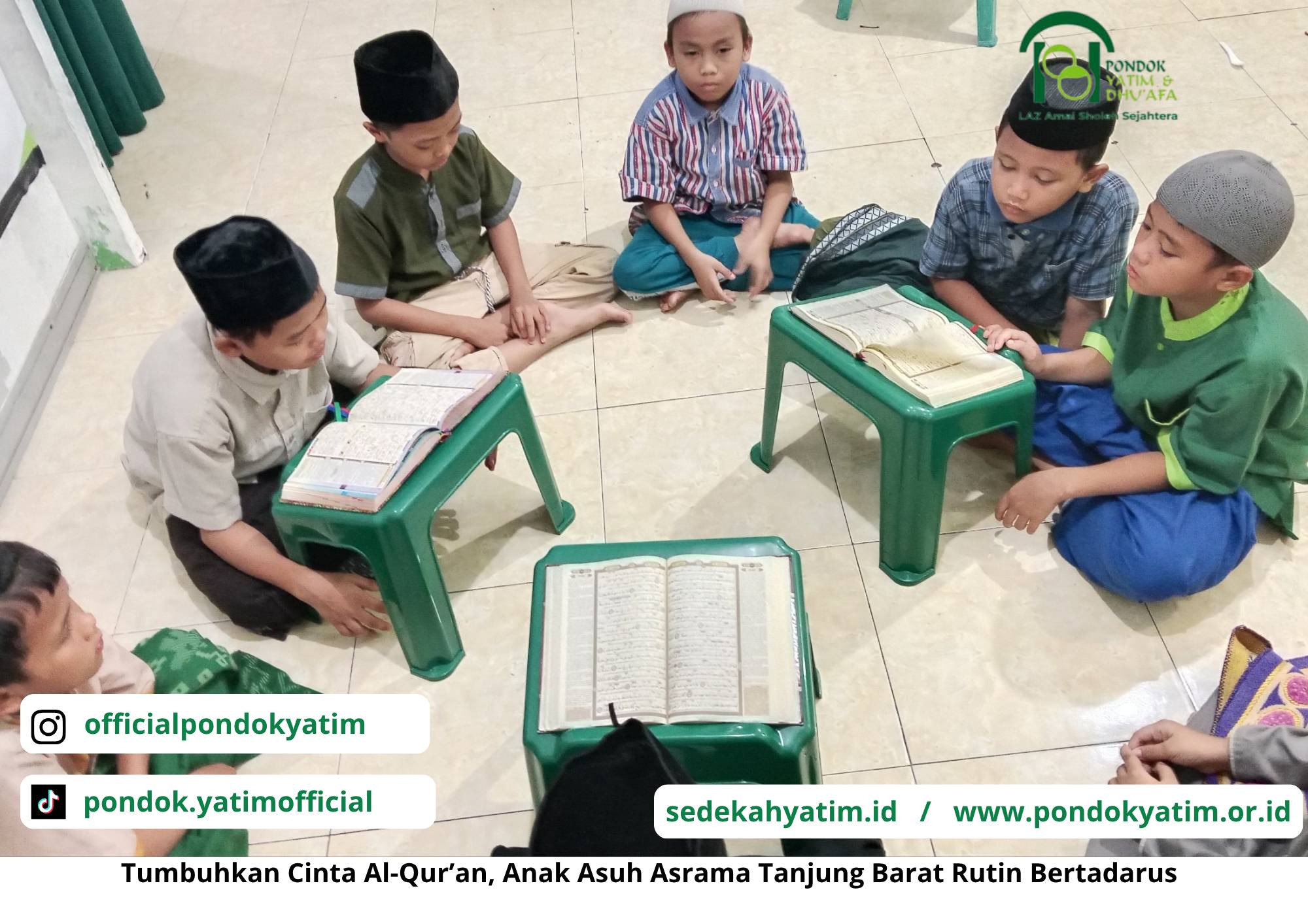 Menjaga Semangat Mengaji, Anak Asuh Asrama Tanjung Barat Tekun Tadarus Al-Qur’an