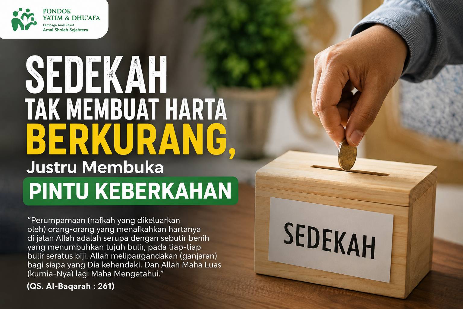 Sedekah Tak Membuat Harta Berkurang, Justru Membuka Pintu Keberkahan