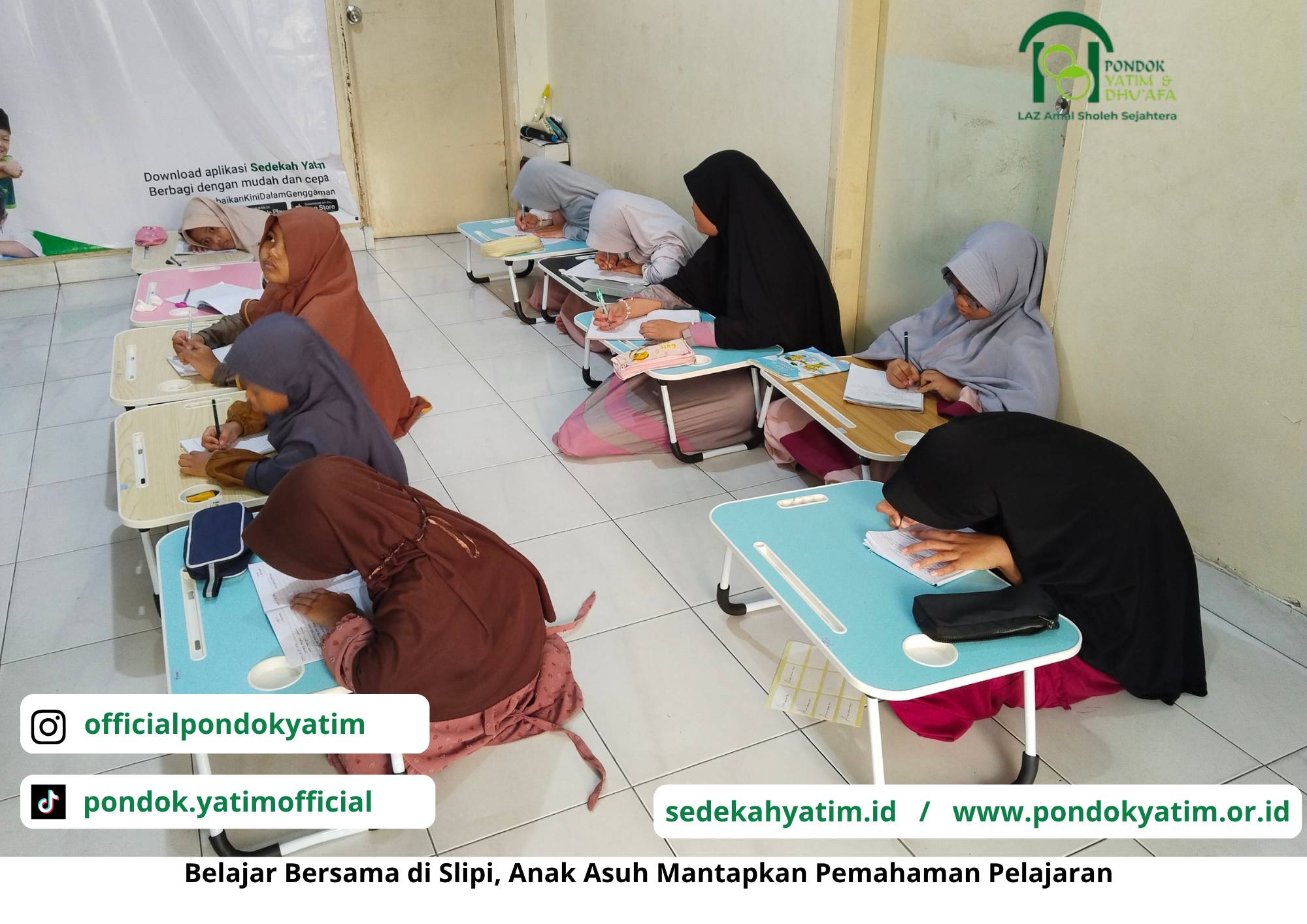 Langkah Kecil Menuju Cita-Cita, Anak Asuh Slipi Rutin Ikuti Bimbel