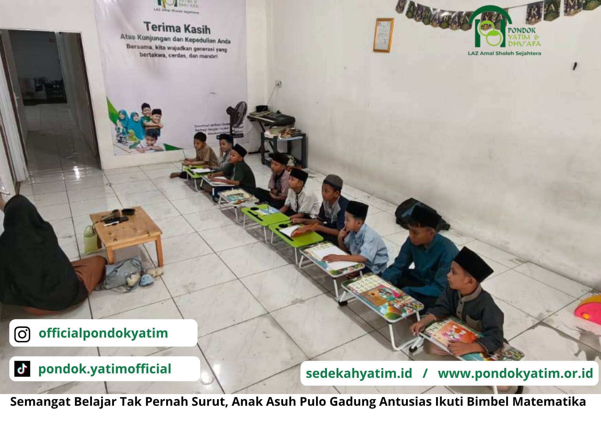 Belajar Hari Ini, Menjemput Masa Depan Esok: Bimbel Matematika Anak Asuh Pulo Gadung