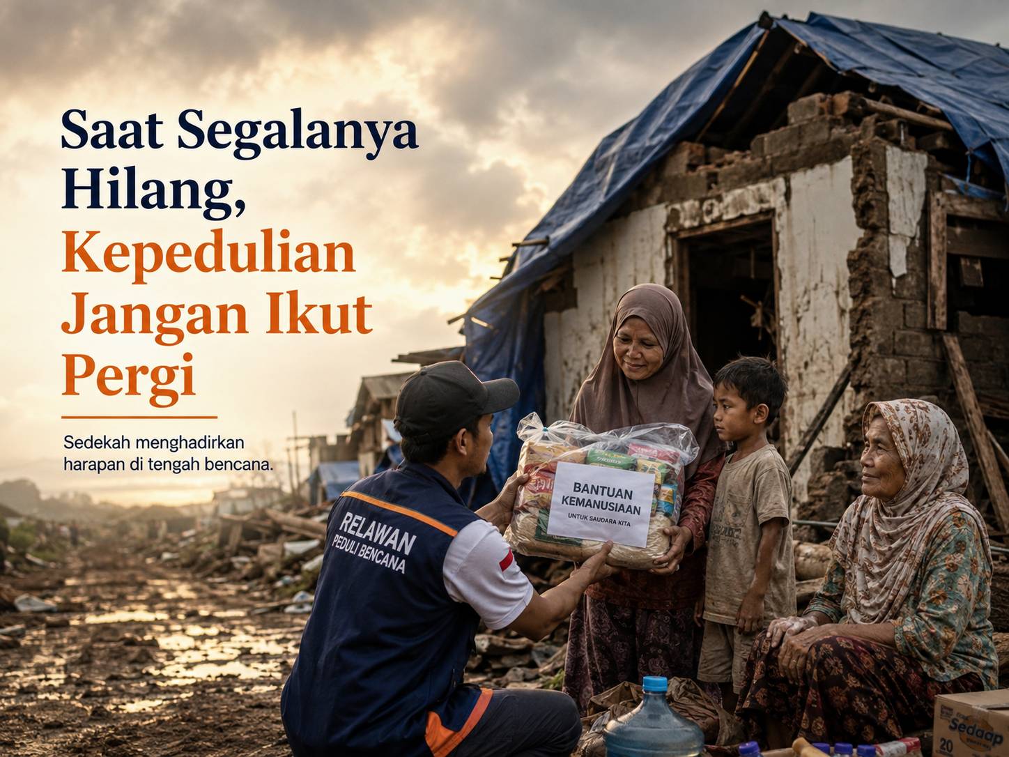 Saat Segalanya Hilang, Kepedulian Jangan Ikut Pergi:Sedekah untuk Membantu Korban Bencana