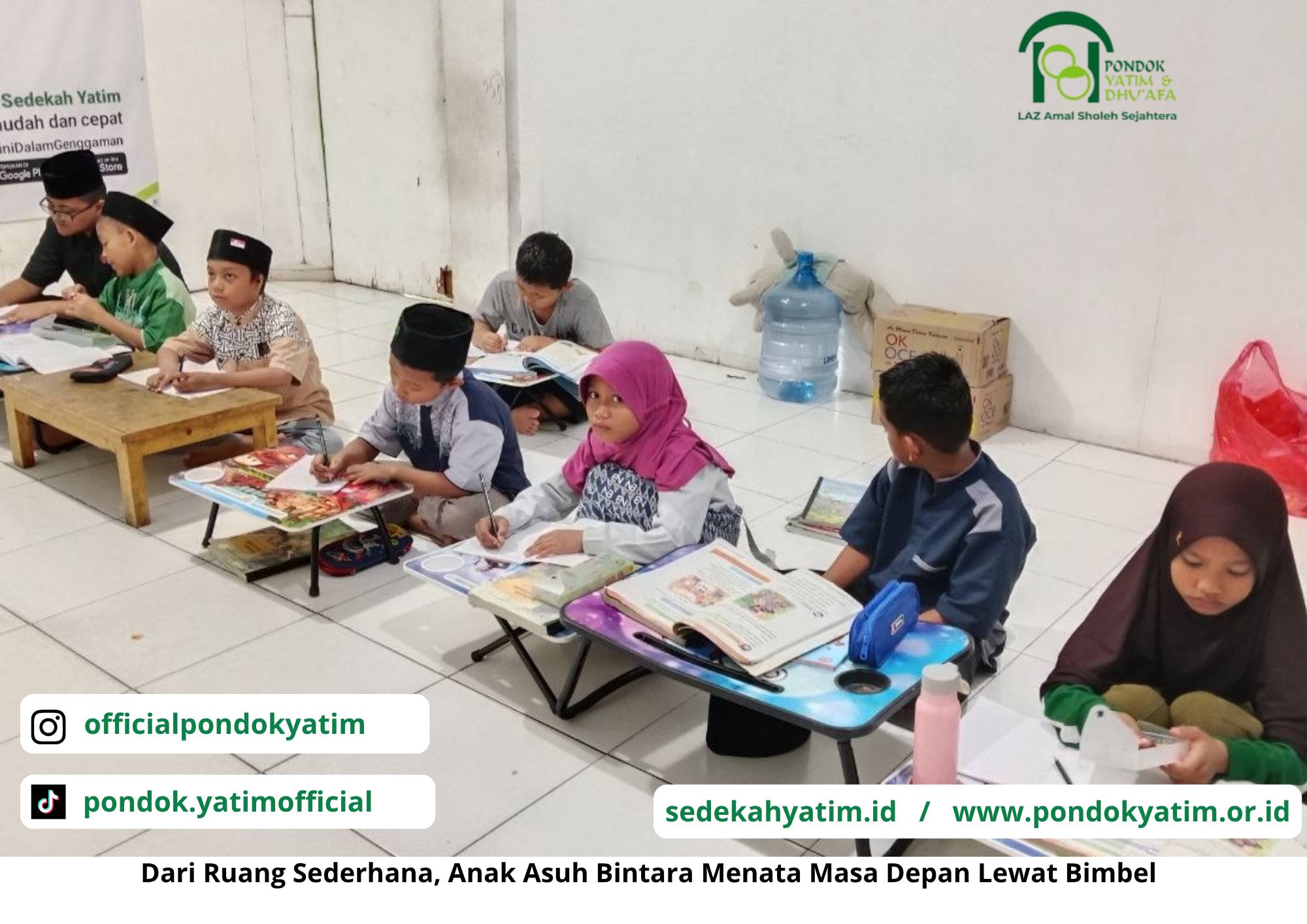 Bimbel Anak Asuh Bintara, Langkah Kecil Menuju Cita-Cita Besar