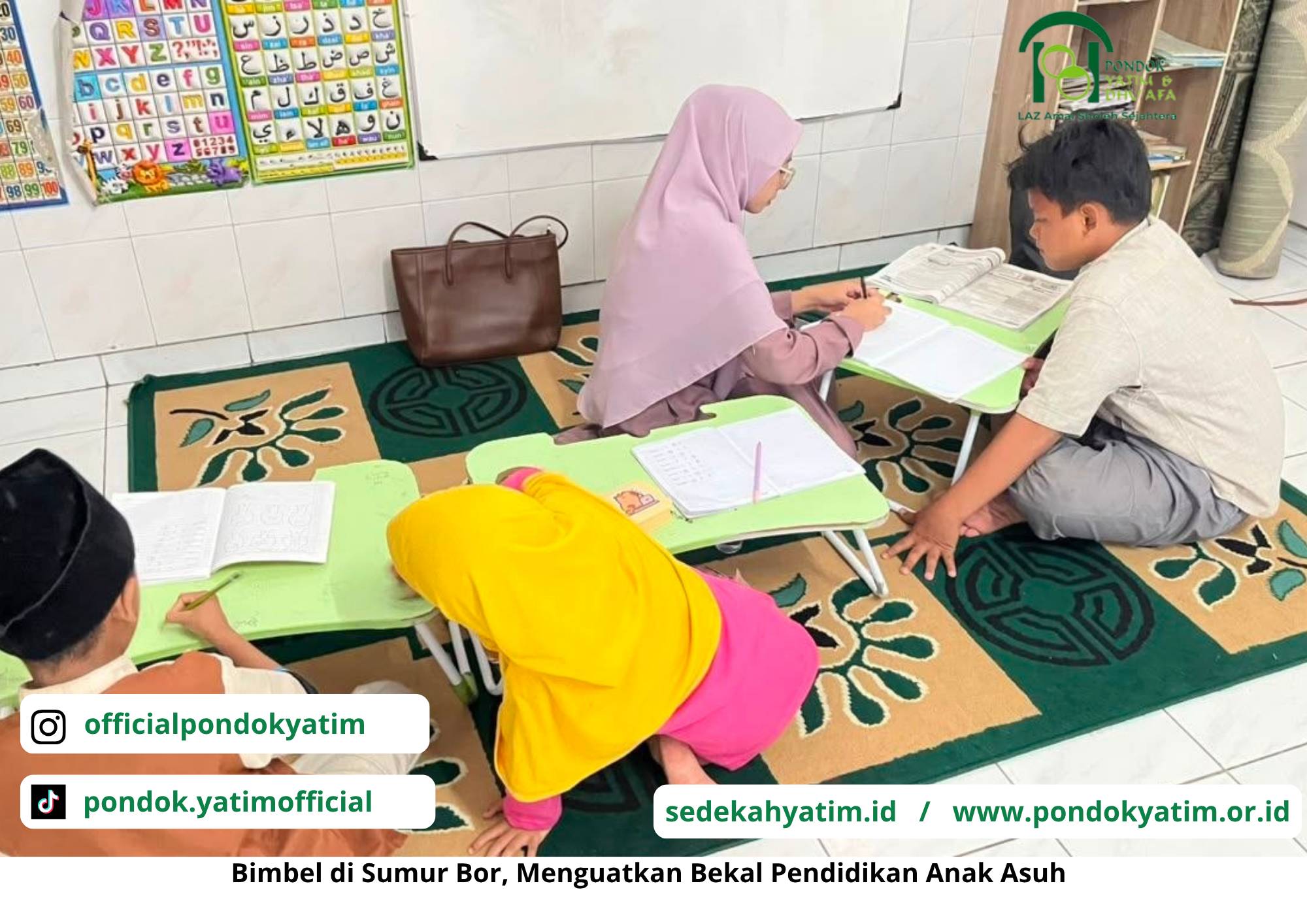 Dari Ruang Bimbel, Anak Asuh Sumur Bor Menata Masa Depan