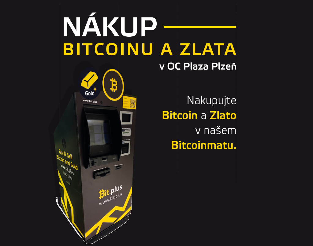 Bit.plus otevírá nový Bitcoinmat na prodej Zlata a Bitcoinu v Plzni