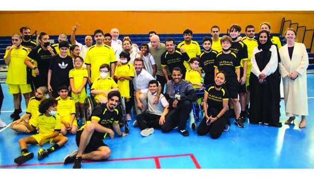 David Beckham meets children from QFقs Ability Friendly Programme