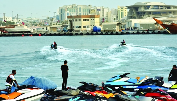 Jet ski fun in Doha waters