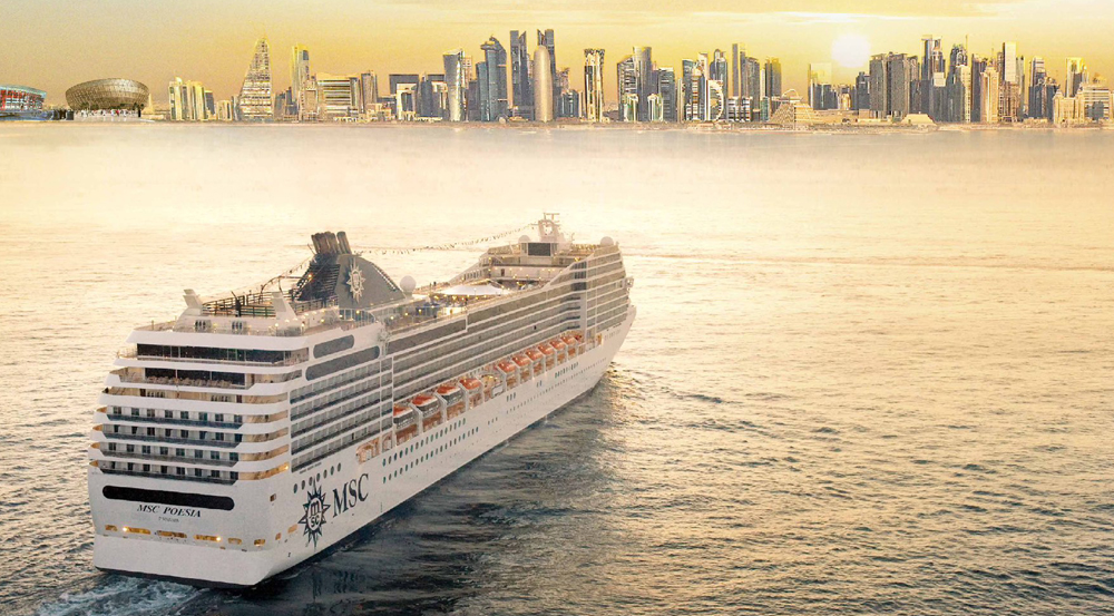 Second floating hotel ‘MSC Poesia’ docks at Doha Port