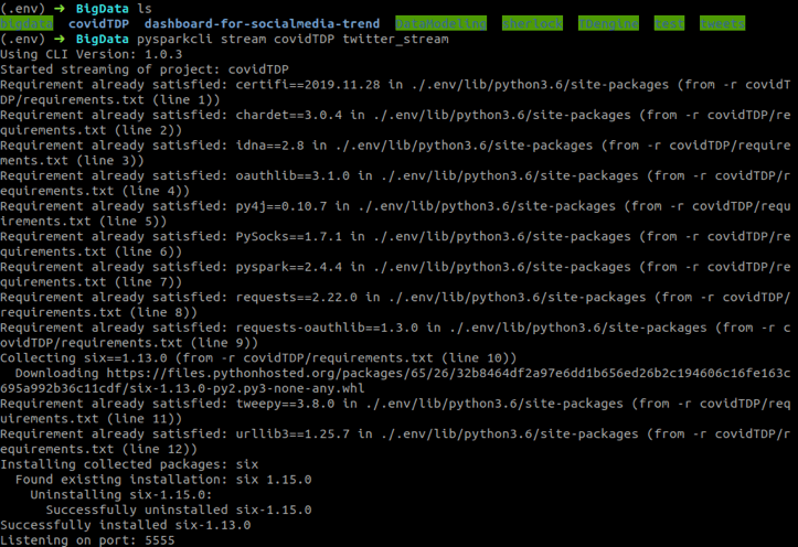 Covid-19: Building Twitter Data Aggregation Platform using PySpark CLI
