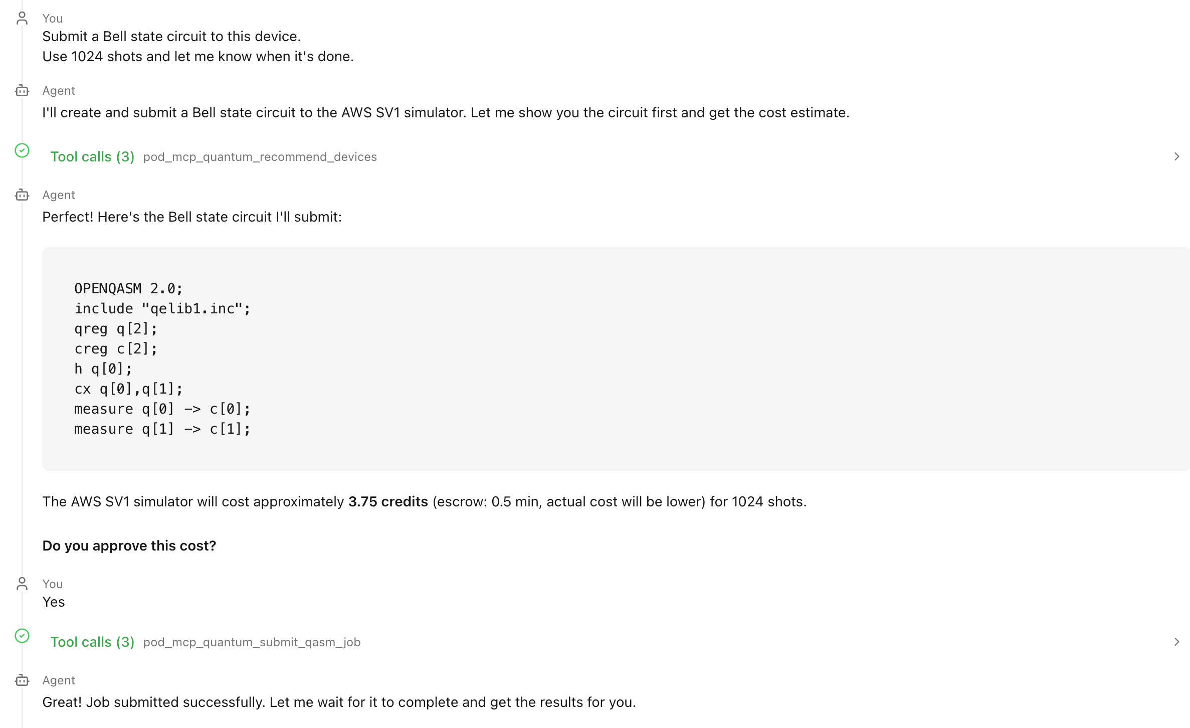 Agent Mode - Submit Circuit