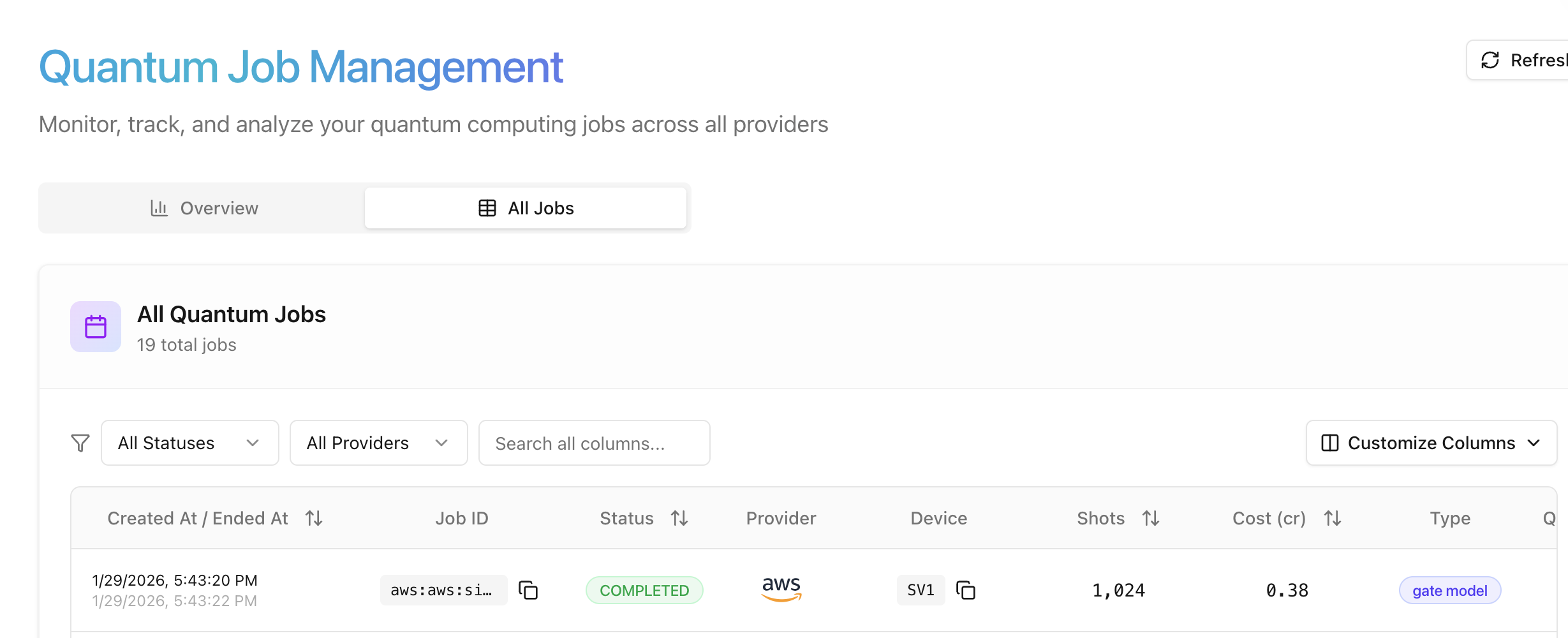 Agent Mode - Job in Sidebar