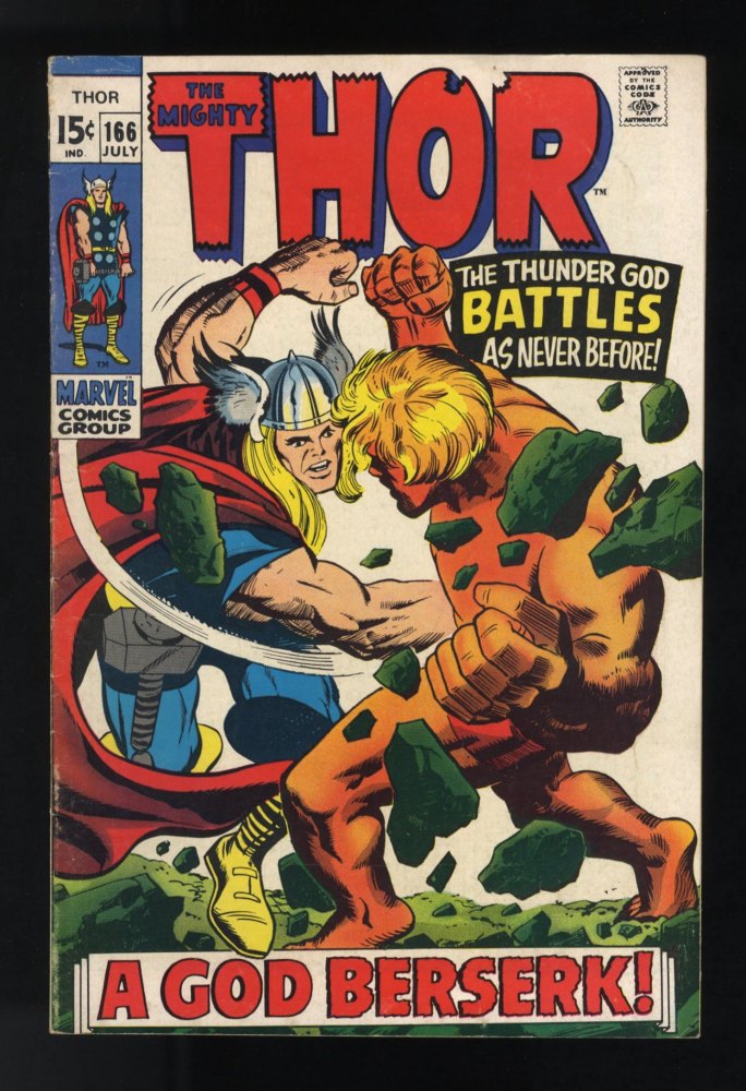 Thor #166 FN+ 6.5 2nd Appearance HIM (Adam Warlock)! Kirby/Romita Cover!