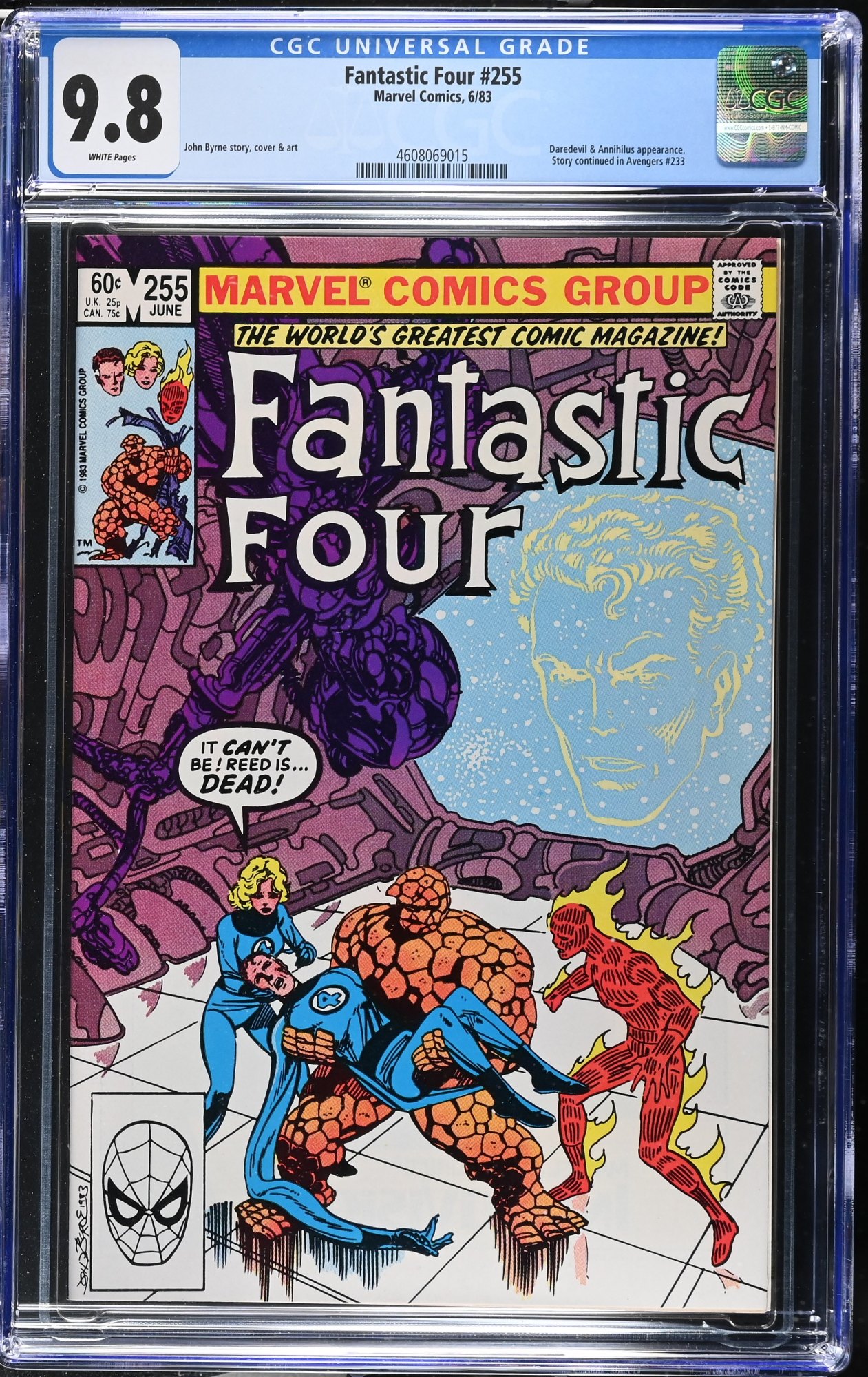 Image: Fantastic Four #255 CGC NM/M 9.8 White Pages John Byrne Cover and art!