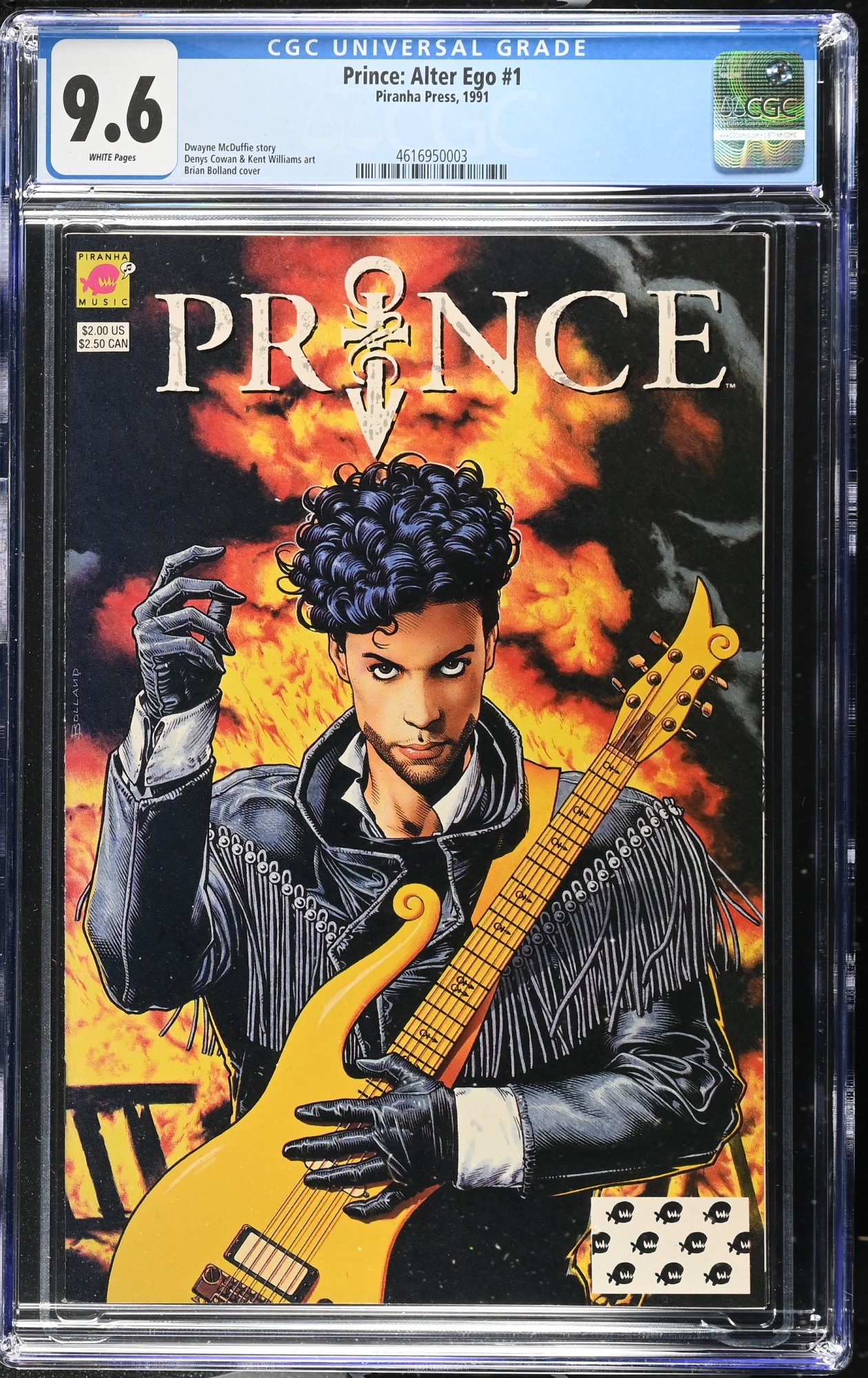 Prince: Alter Ego #1 CGC NM+ 9.6 White Pages